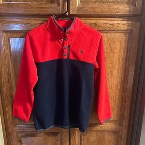 Spyder Red and Black Button-Up Fleece